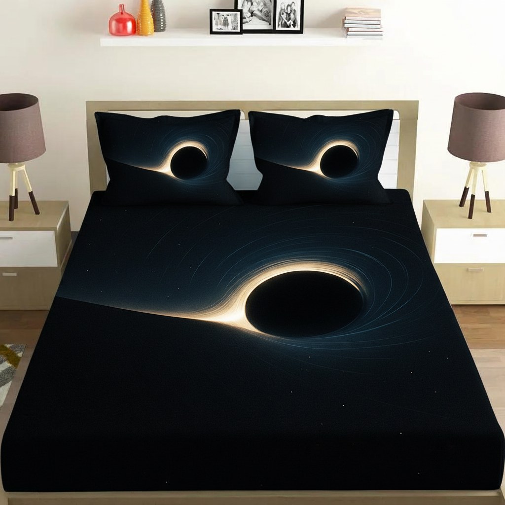 Silent Gravity Well soft cotton bedsheet and pillow cover sets