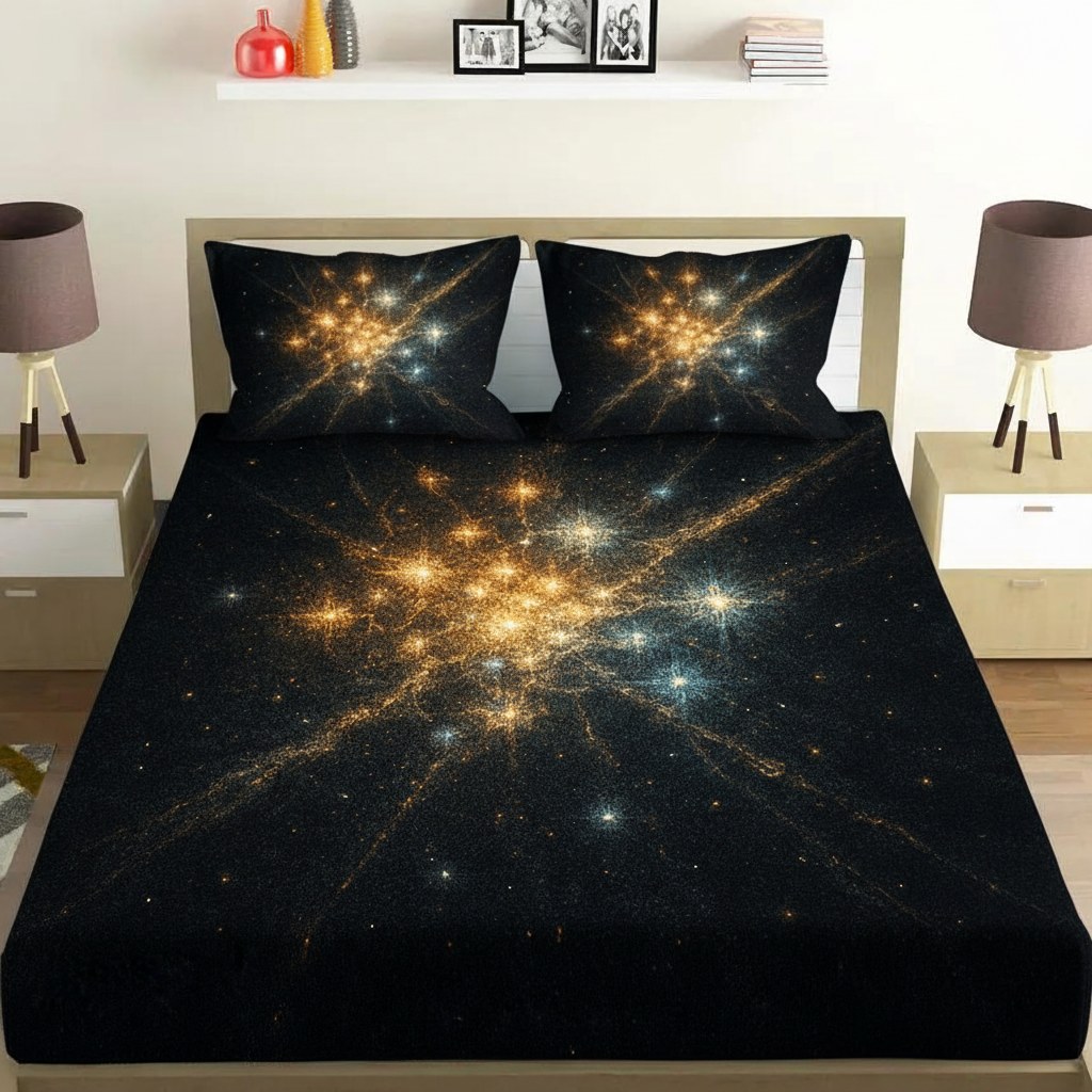 Starburst Cluster Mosaic unique gift bedsheet and pillow cover combos