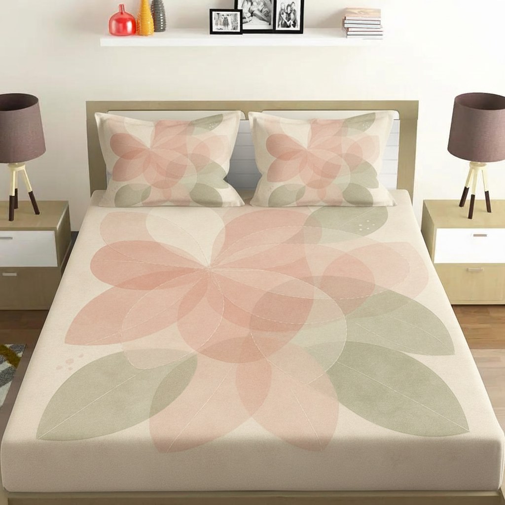Petal Mosaic Overlay unique gift bedsheet and pillow cover combos