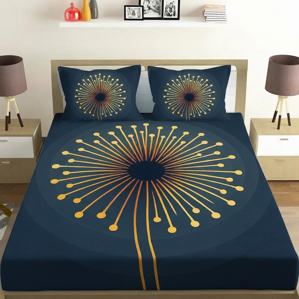 Stellar Stamen Burst unique gift bedsheet and pillow cover combos
