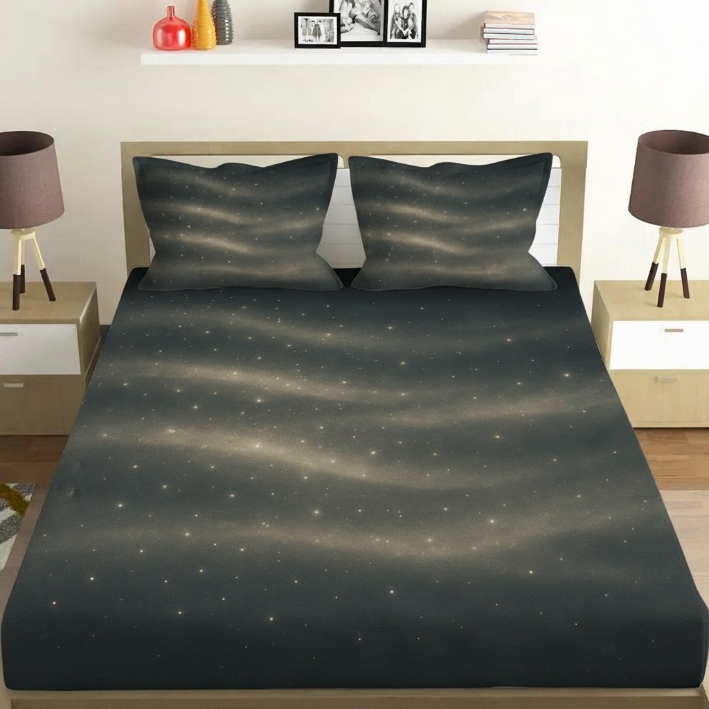 Stellar Tide Driftfield custom bedsheet sets with 2 pillow covers