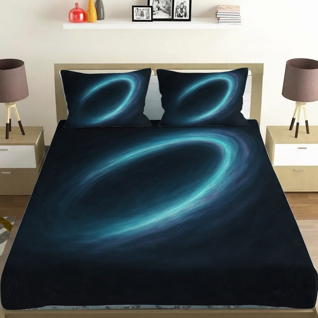 Aurora Rift Halo unique gift bedsheet and pillow cover combos