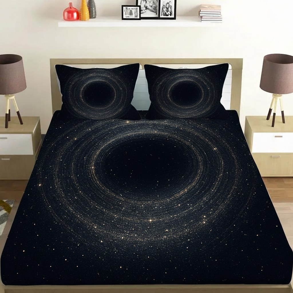 Gravity Lensed Star Halo comfortable double bedsheet with 2 pillow covers