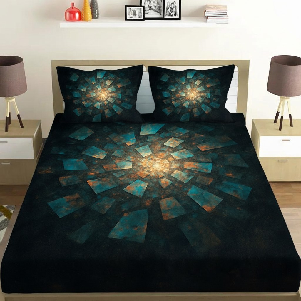 Celestial Flux Mosaic premium quality bedsheet sets