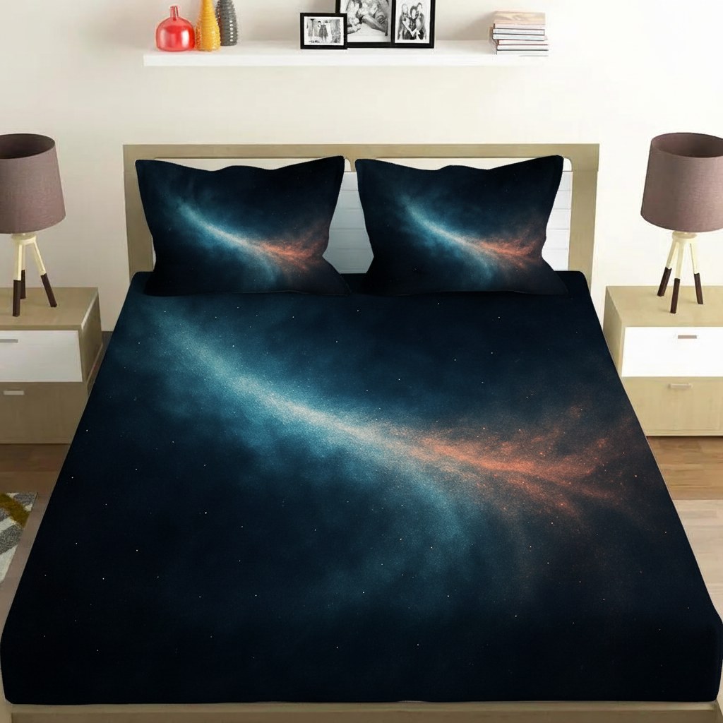 Prismatic Void Tidal Bloom unique gift bedsheet and pillow cover combos