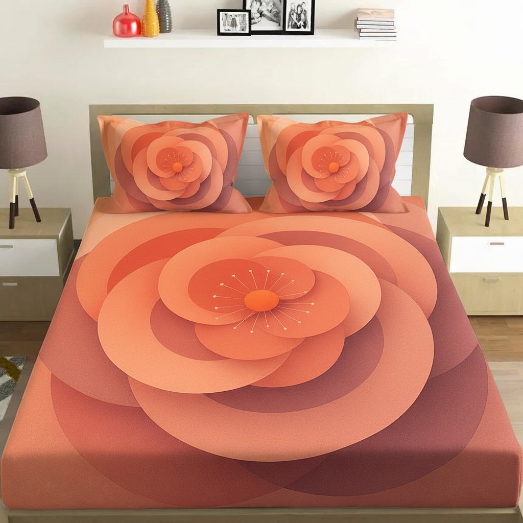 Orbiting Bloom Rings personalized bedding sets