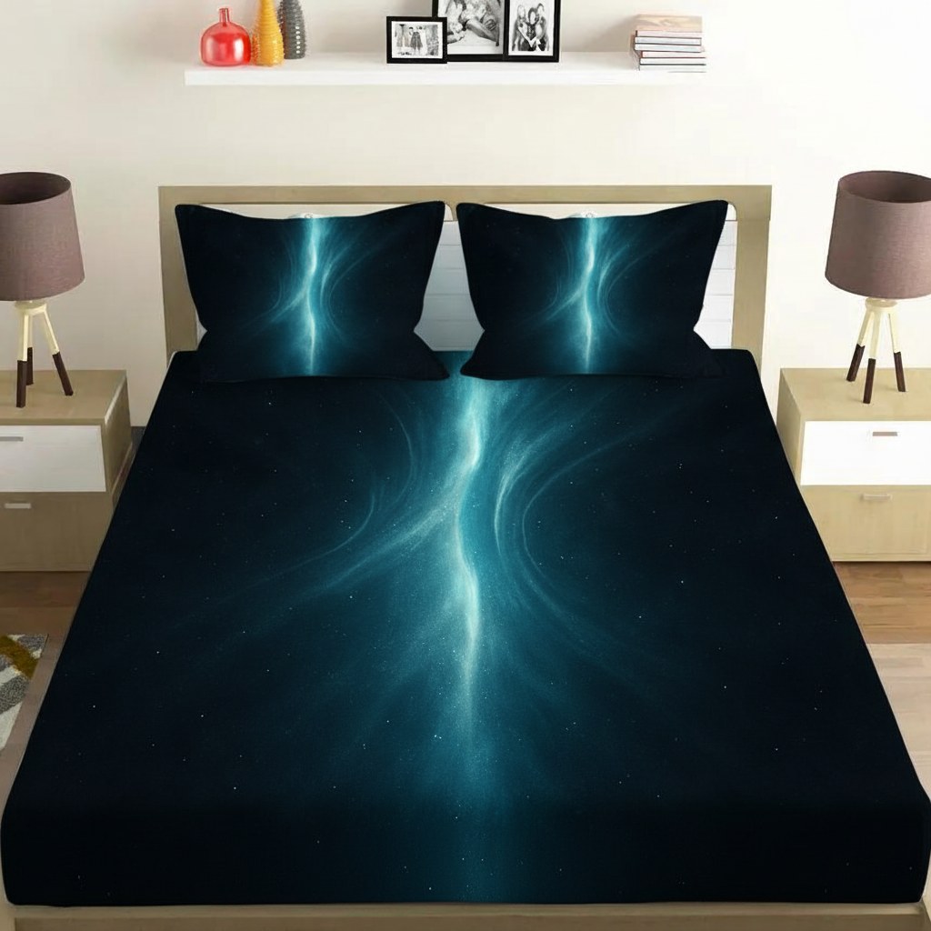 Luminous Rift Between Stars custom bedsheet sets with 2 pillow covers