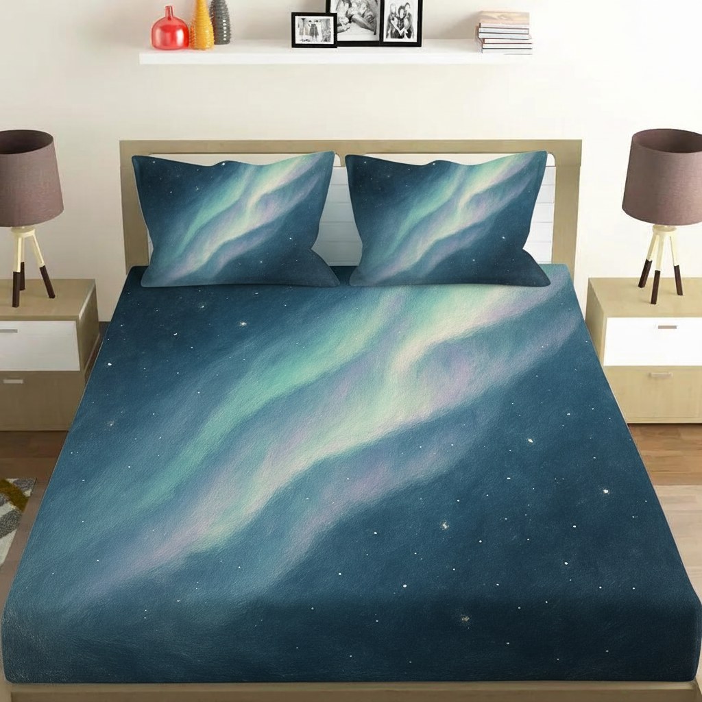 Aurora Veil Star Drift personalized bedding sets