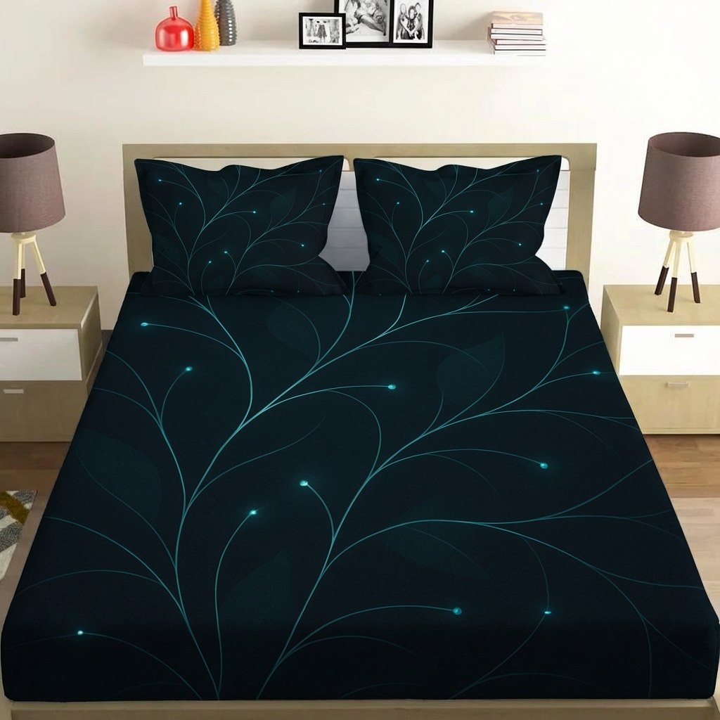 Vine Constellation Lattice soft cotton bedsheet and pillow cover sets