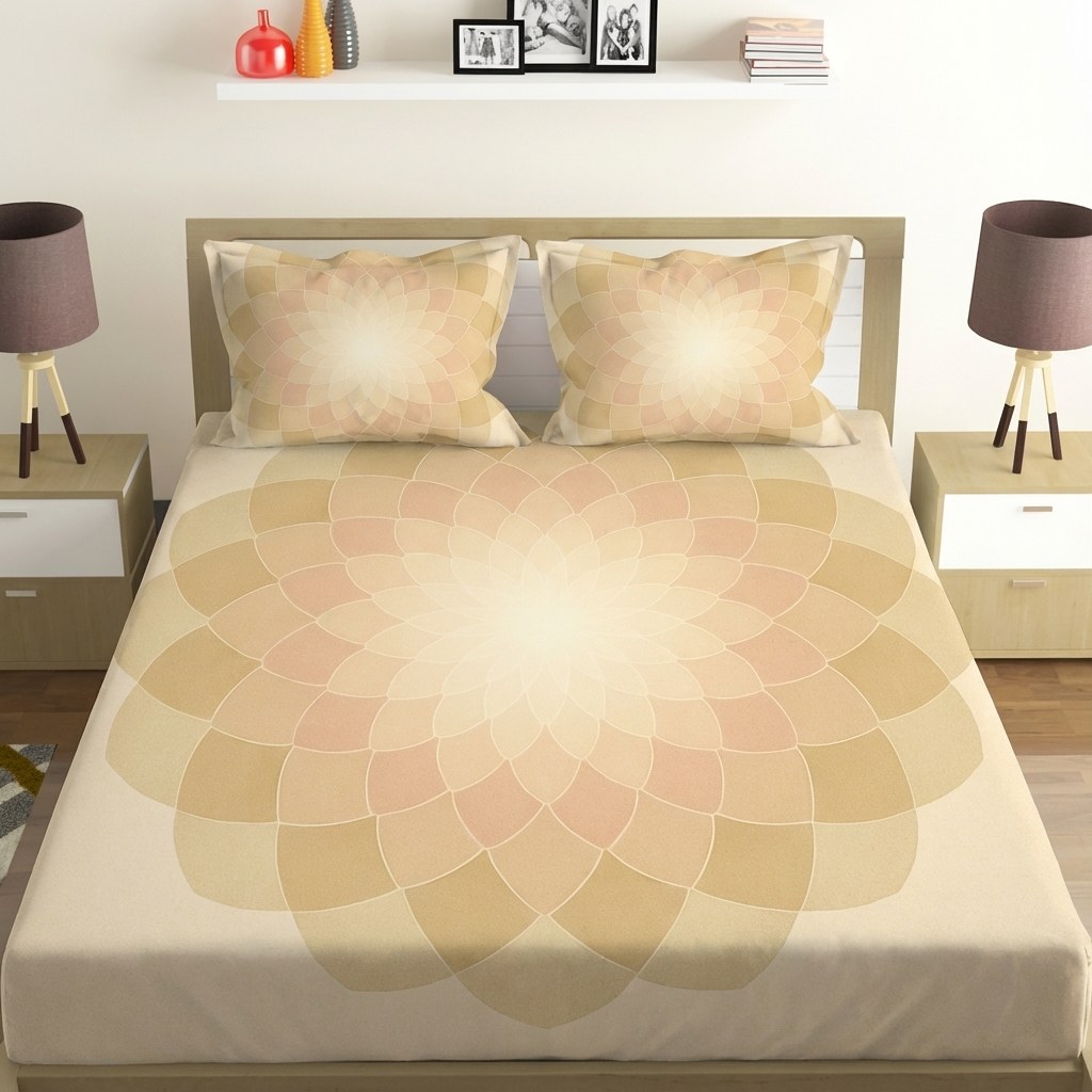 Petal Lattice Halo unique gift bedsheet and pillow cover combos