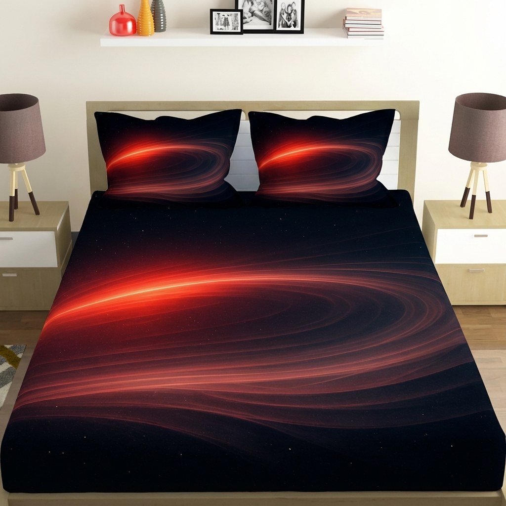 Radiant Horizon Flux unique gift bedsheet and pillow cover combos