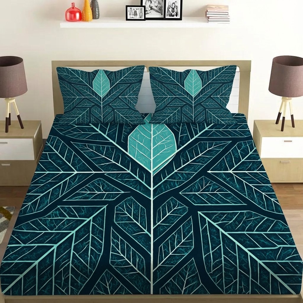 Fractaled Leaf Vein Prism personalized bedding sets