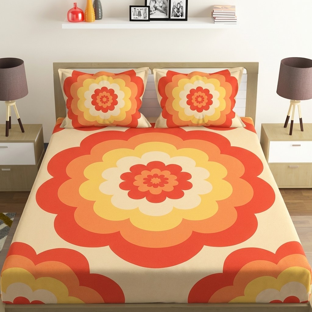 Bloom Pulse Radial Waves personalized bedding sets
