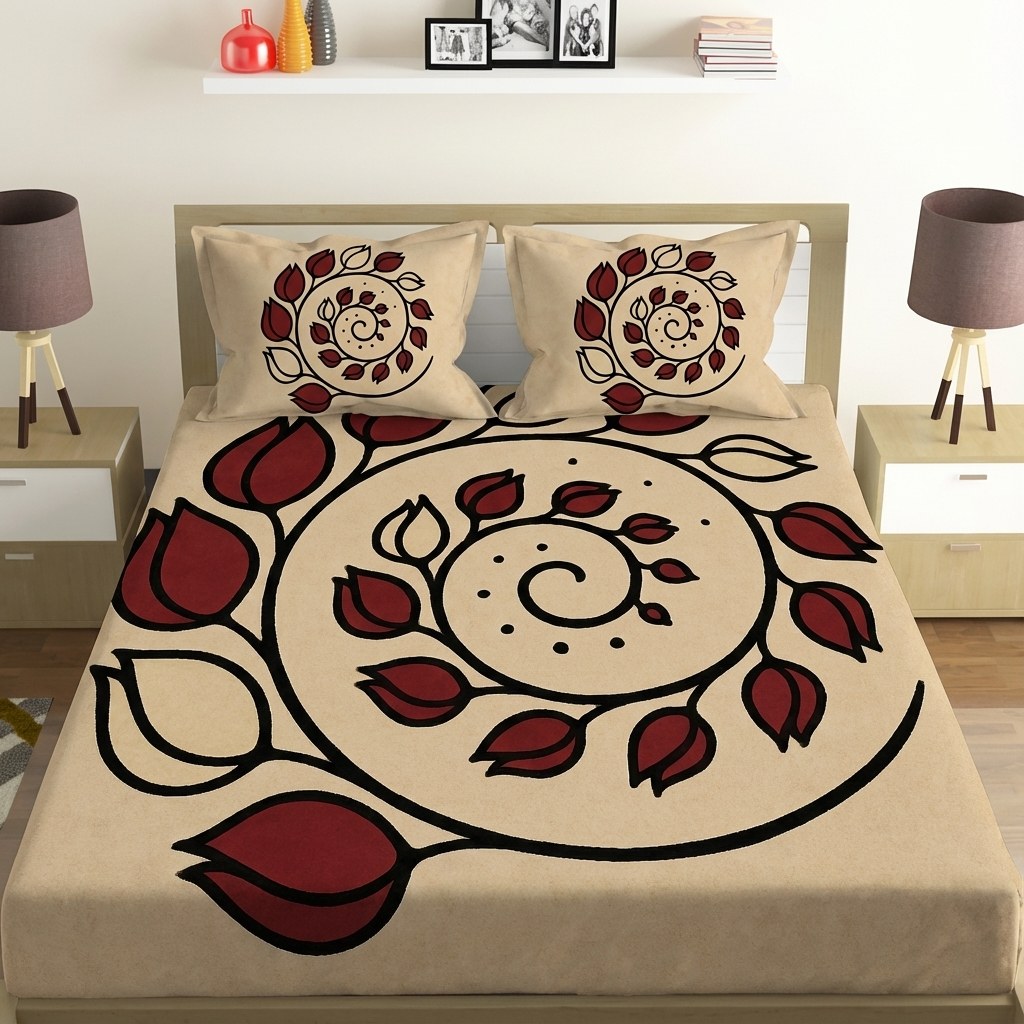 Bud Spiral Glyphs unique gift bedsheet and pillow cover combos