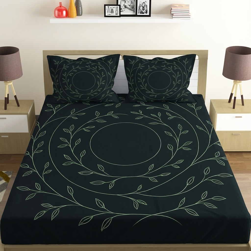 Vine Orbit Filigree unique gift bedsheet and pillow cover combos