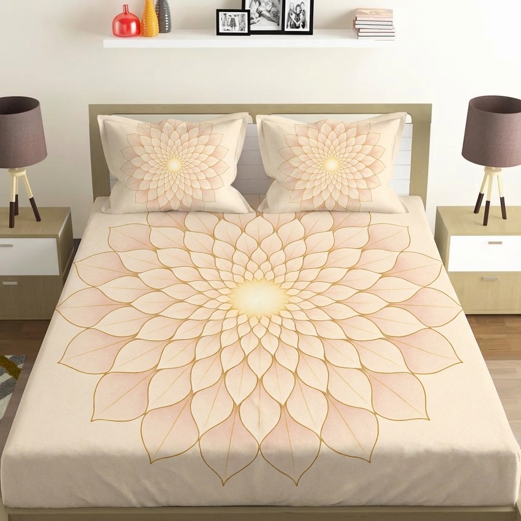 Petal Halo Lattice premium quality bedsheet sets