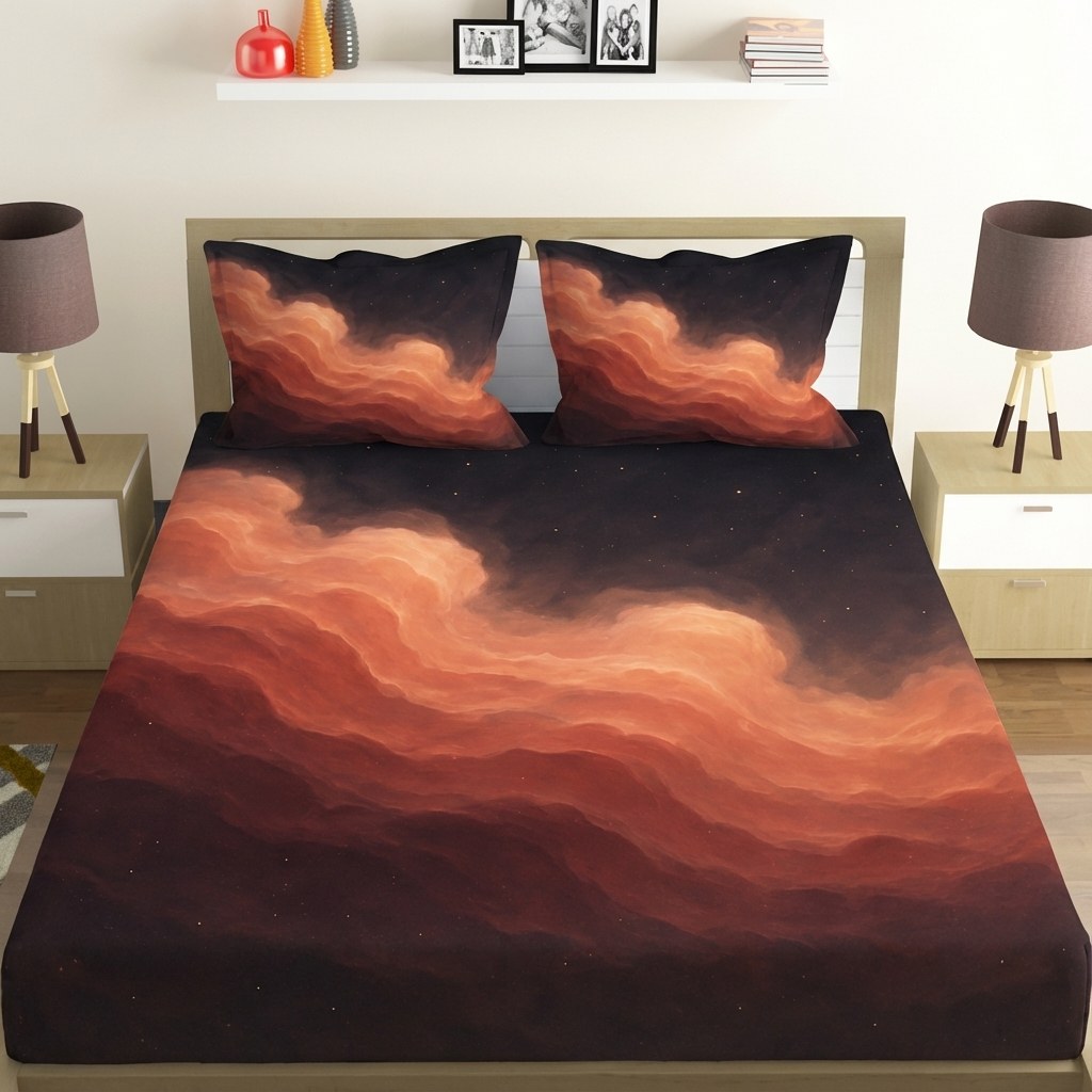 Chromatic Nebula Tide unique gift bedsheet and pillow cover combos
