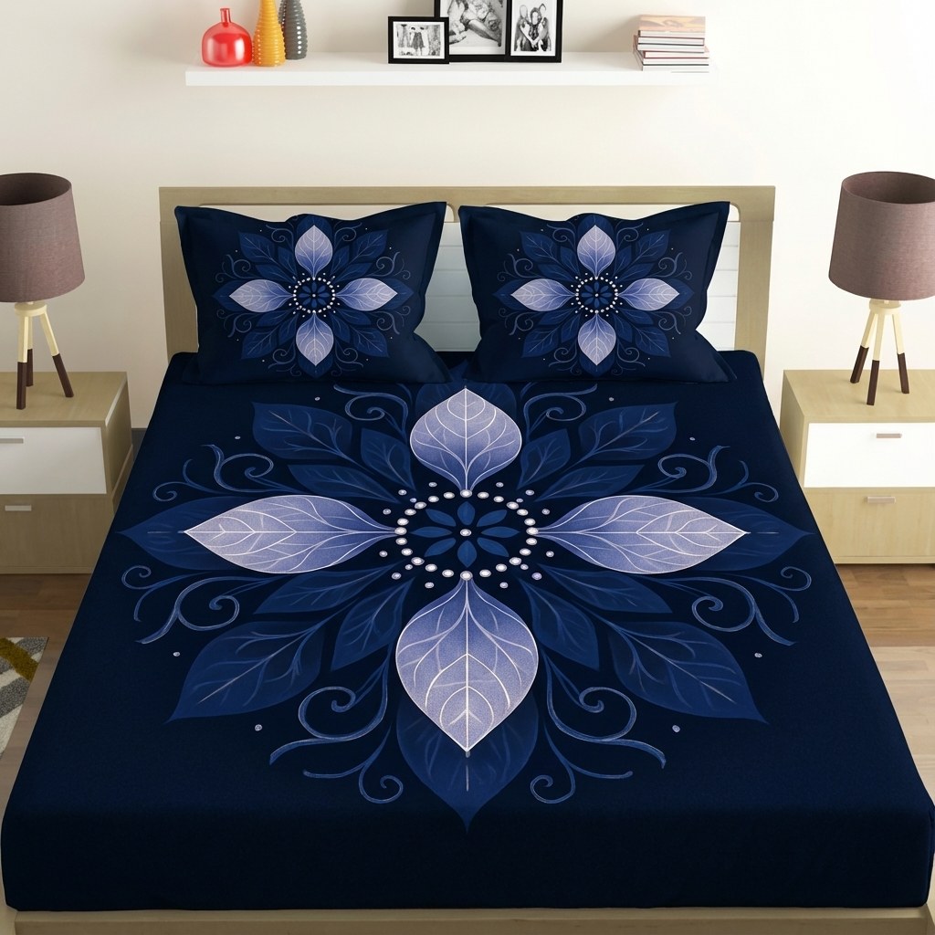 Petal Prism Mandala unique gift bedsheet and pillow cover combos