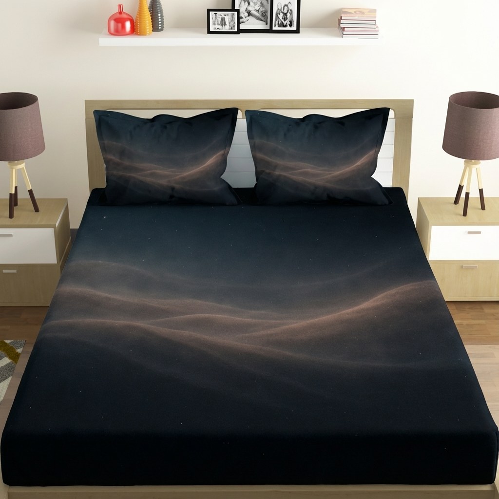 Dust Lane Mirage Gradient designer printed bedsheets with matching pillow covers