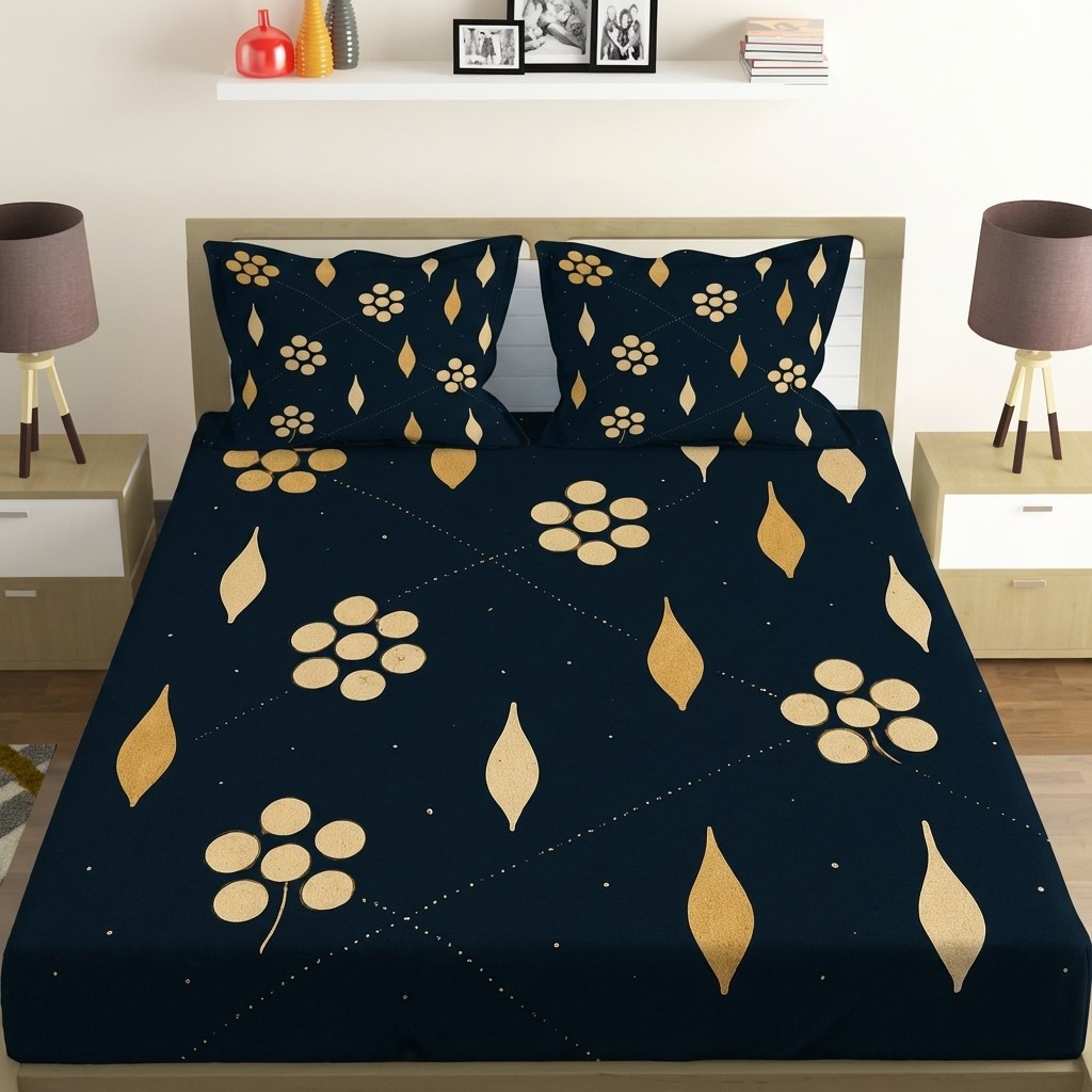 Seed Pod Constellation Clusters soft cotton bedsheet and pillow cover sets