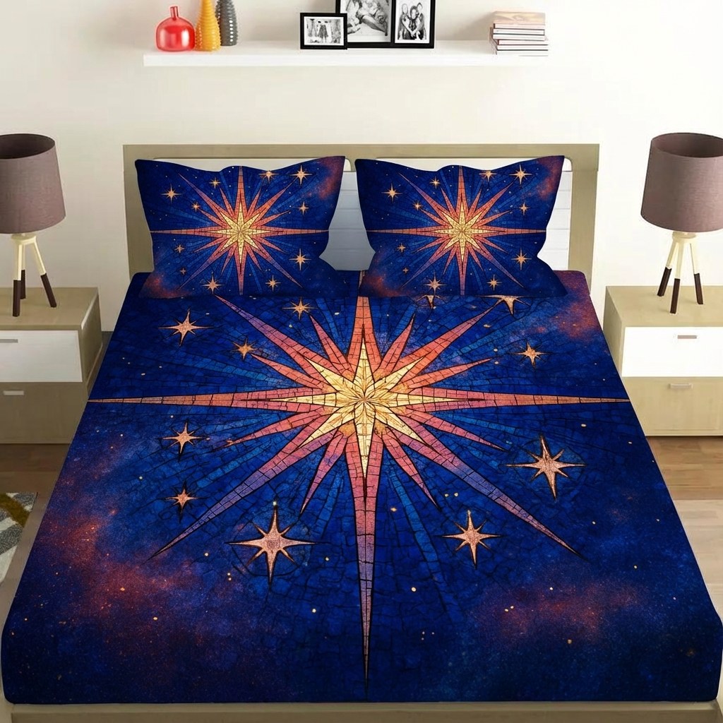 Starburst Mosaic Reverie premium quality bedsheet sets
