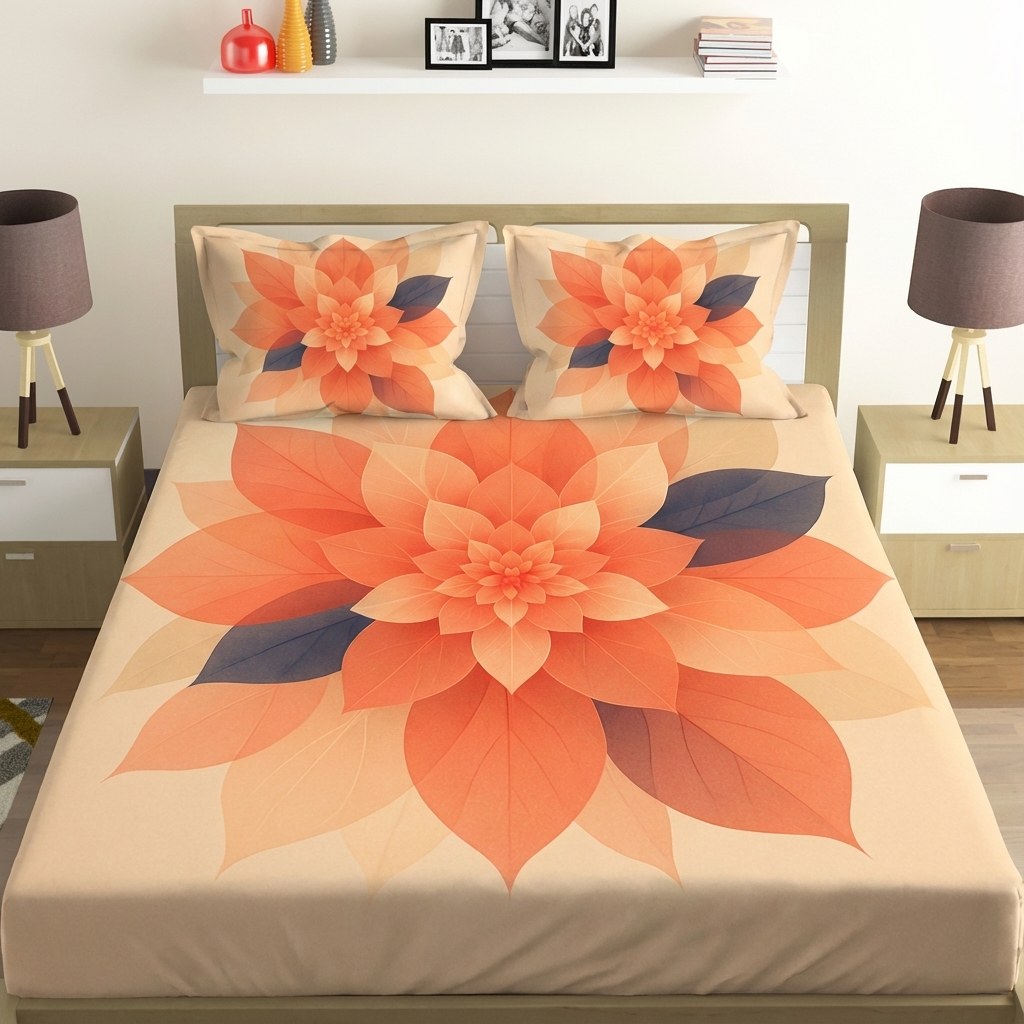 Petal Prism Overlay unique gift bedsheet and pillow cover combos