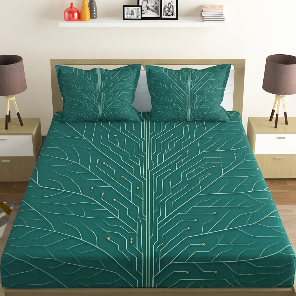 Leaf Vein Circuitry Map stylish bedding sets for home