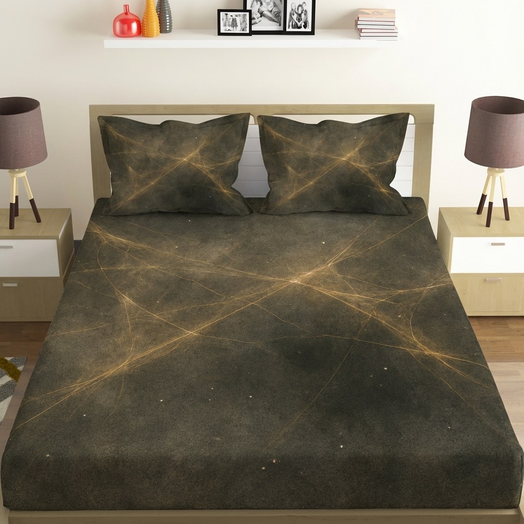 Dust Filament Tapestry comfortable double bedsheet with 2 pillow covers