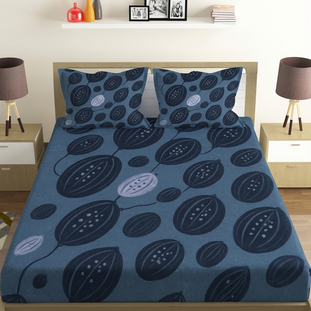 Seed Pod Constellation Cluster designer printed bedsheets with matching pillow covers