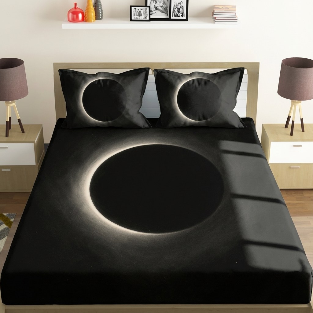 Void Horizon Silhouette unique gift bedsheet and pillow cover combos