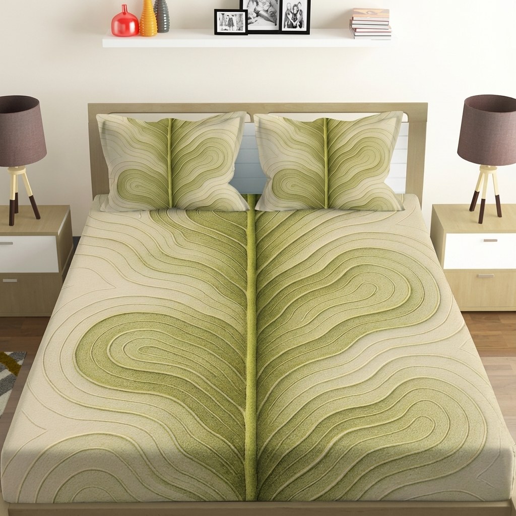Leaf Vein Topography Map trendy pattern bed linen sets