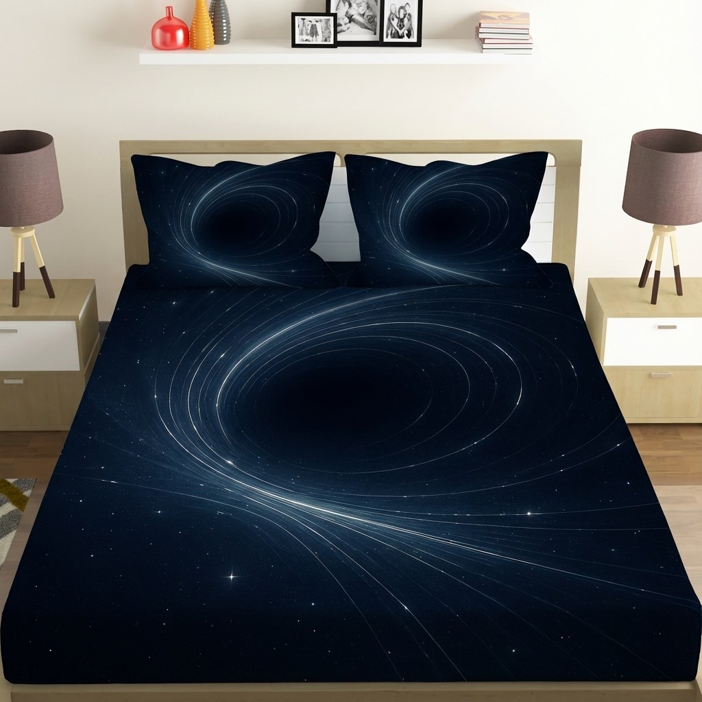 Gravitational Lens Mirage soft cotton bedsheet and pillow cover sets