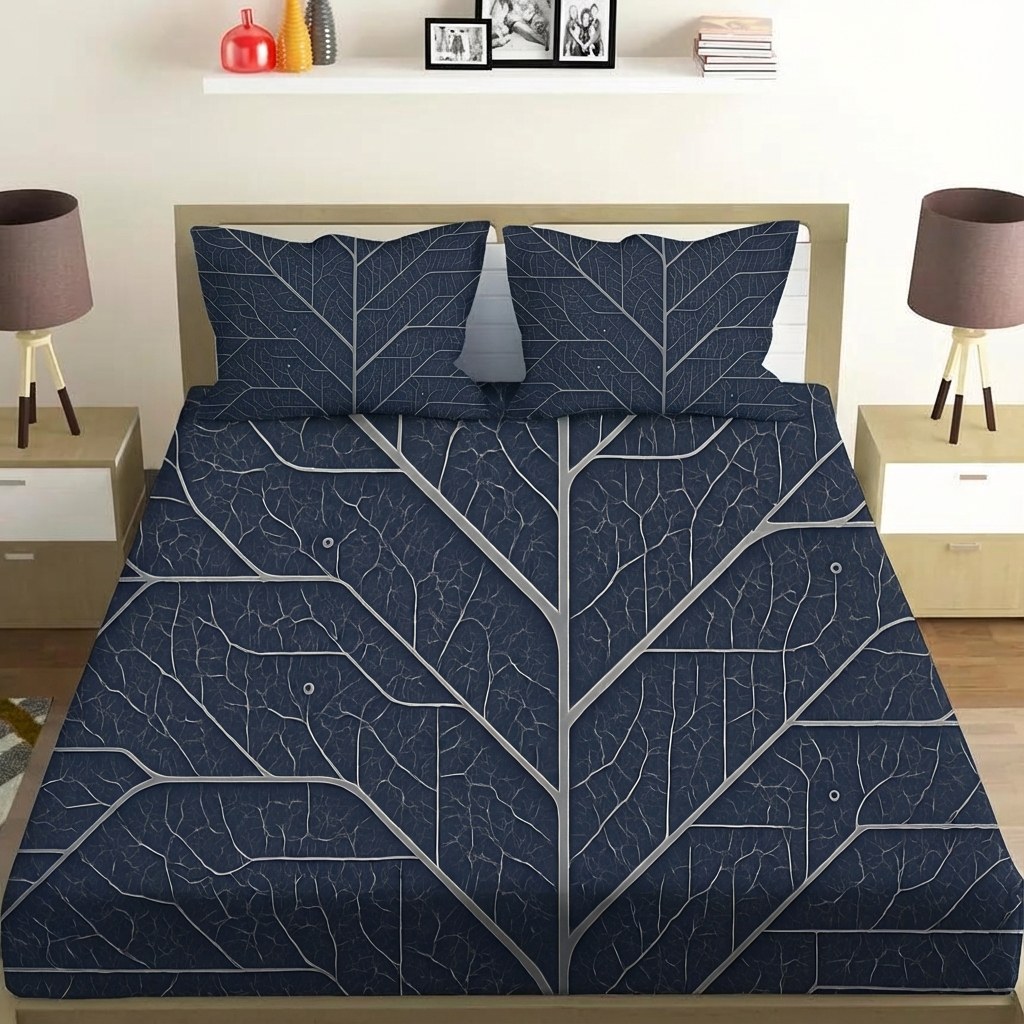 Leaf Vein Circuit Weave trendy pattern bed linen sets