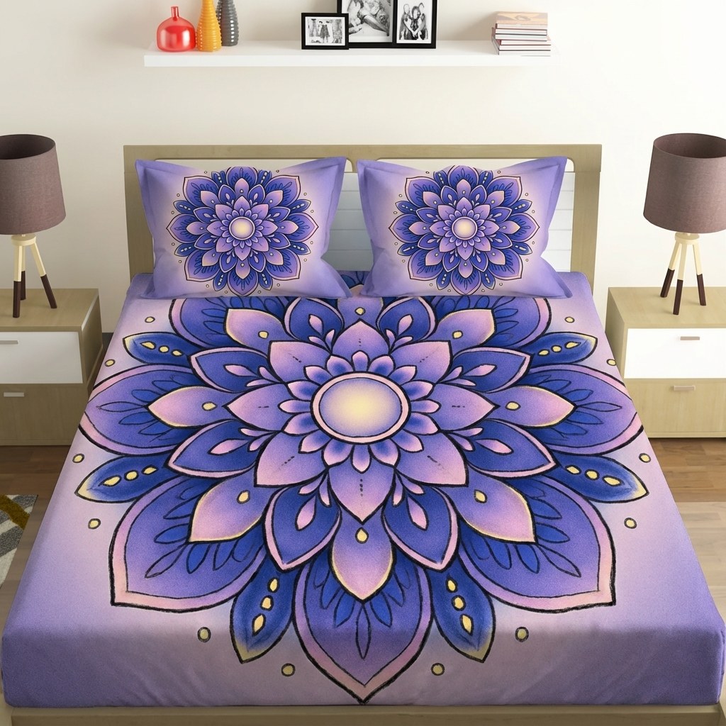Bloom Mandala Radiant Rings stylish bedding sets for home