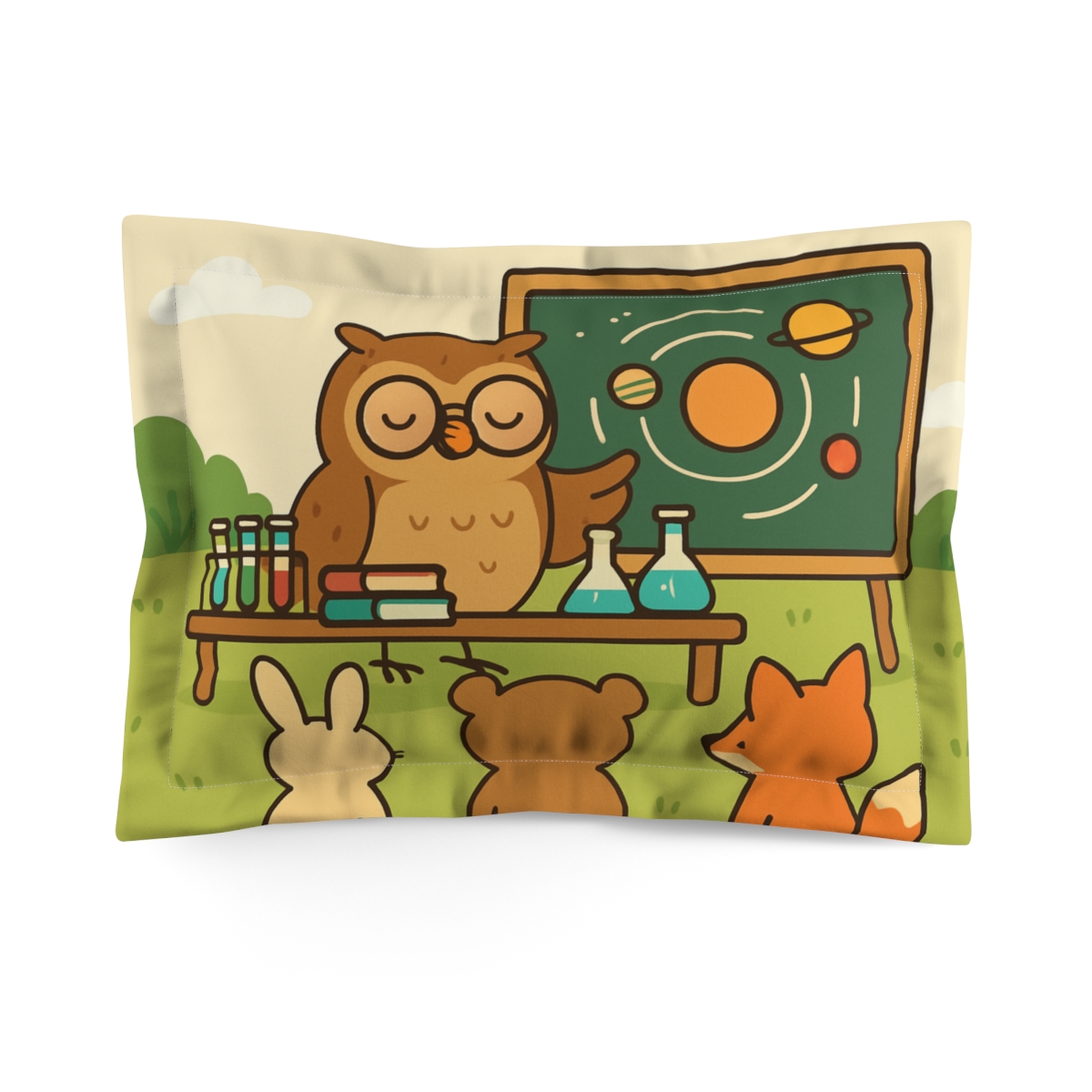 Professor Owl Science Lab soft plush pillows