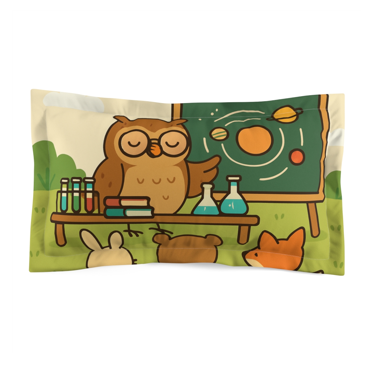 Professor Owl Science Lab soft plush pillows