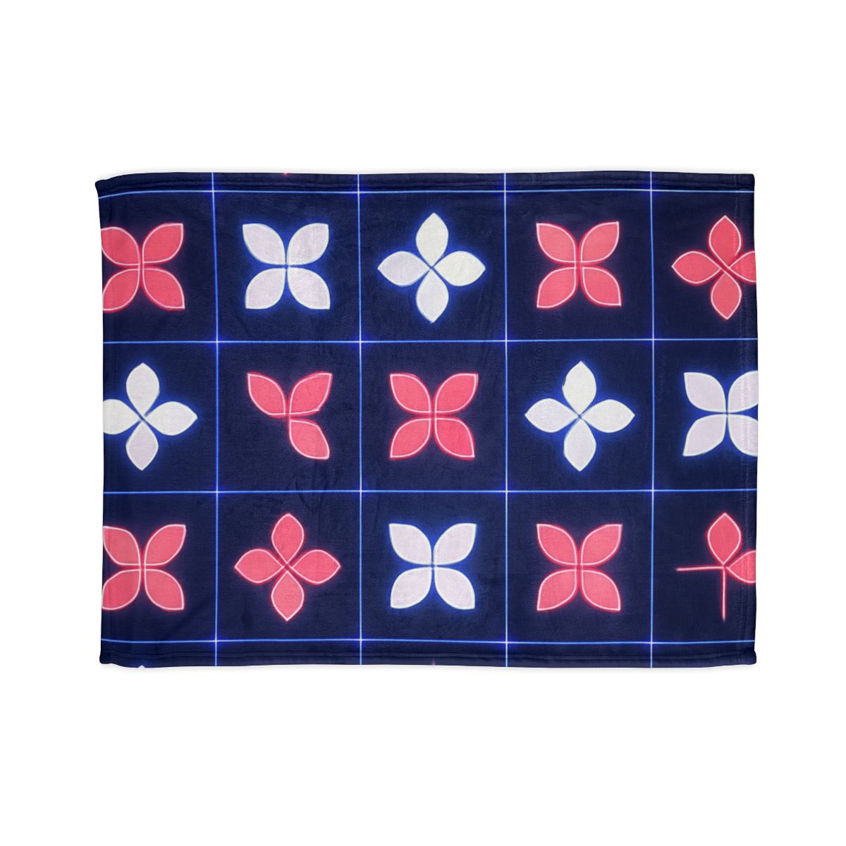 Quantum Blossom Grid warm winter blankets