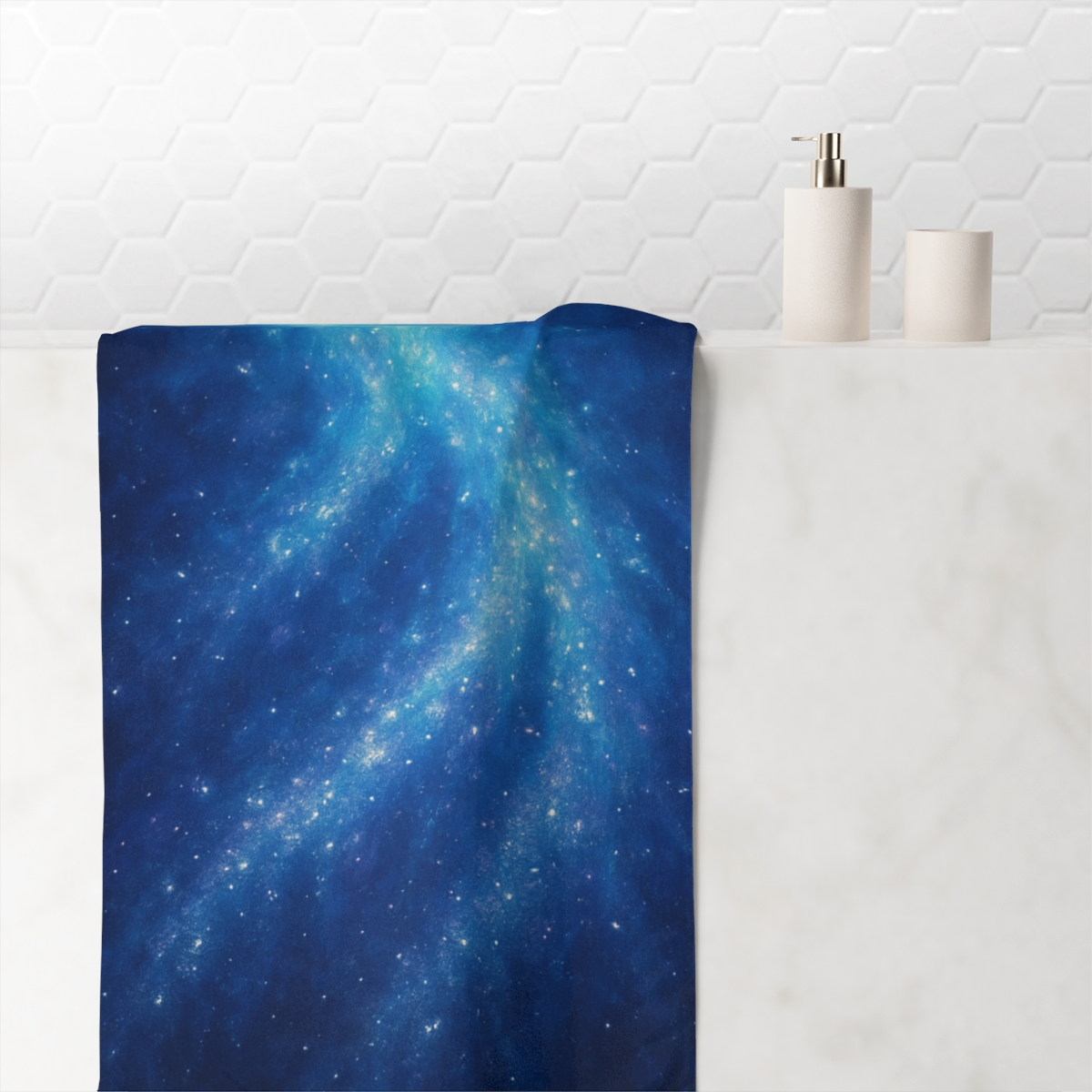 Quantum Nebula Cascade unique gift towels