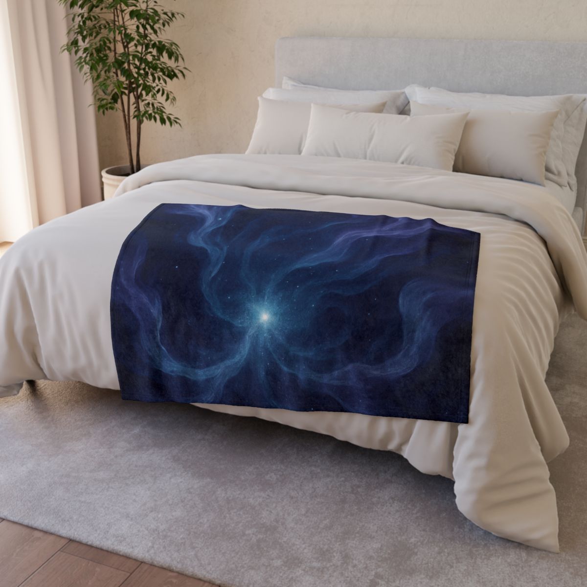 Quantum Nebula Flow trendy patterned blankets