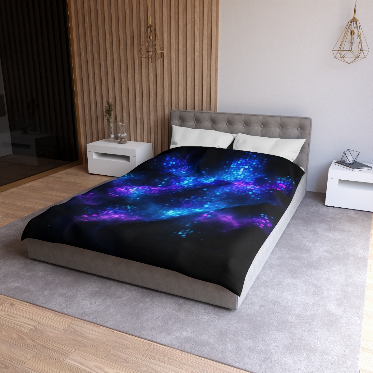 Quantum Nebula Mosaic designer printed duvets
