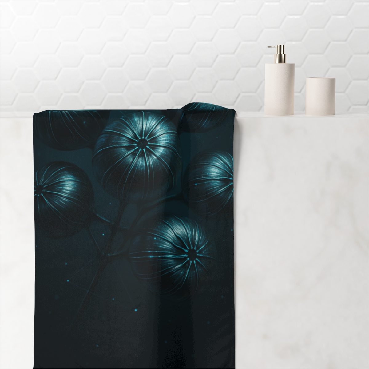 Quantum Seed Cluster designer printed towels