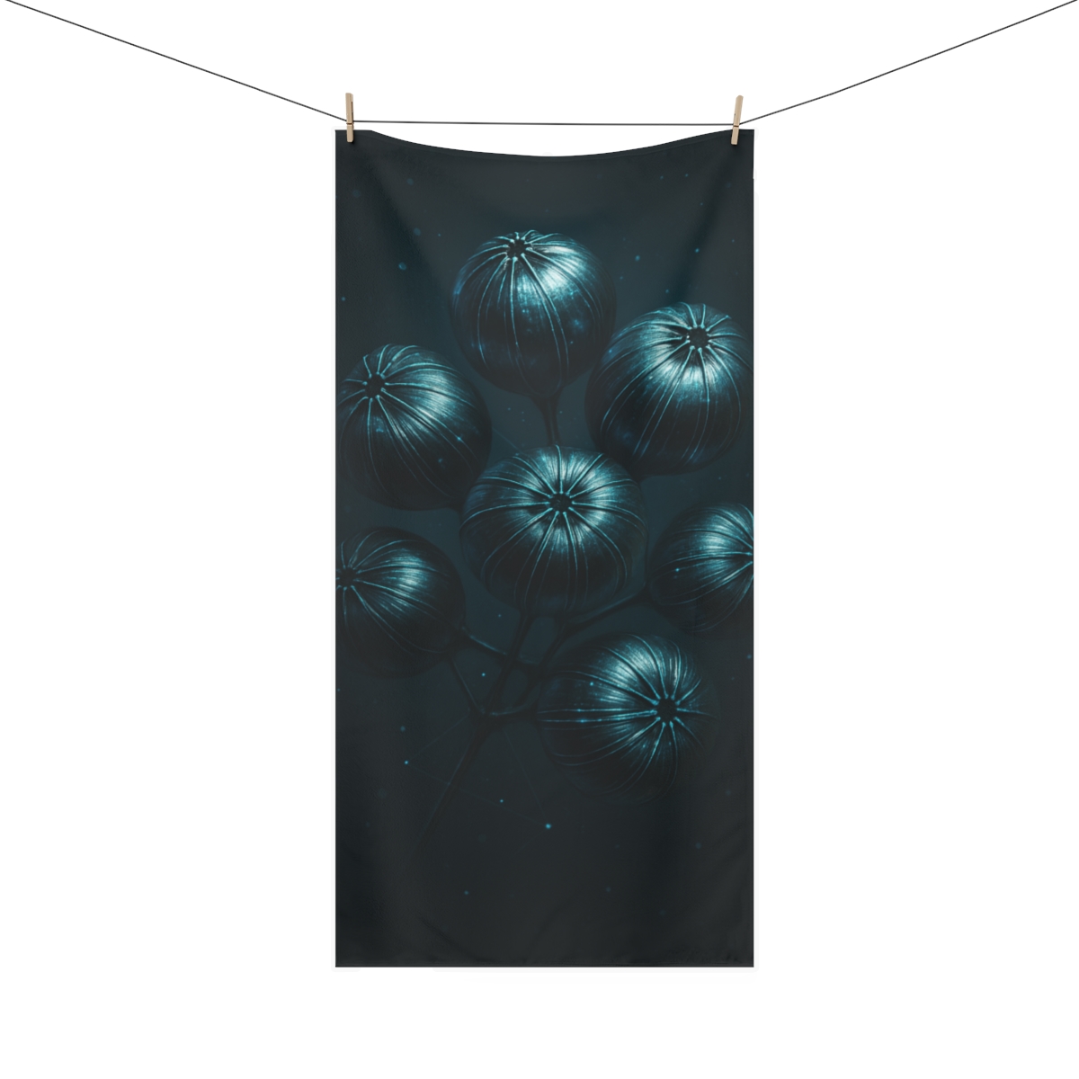 Quantum Seed Cluster designer printed towels