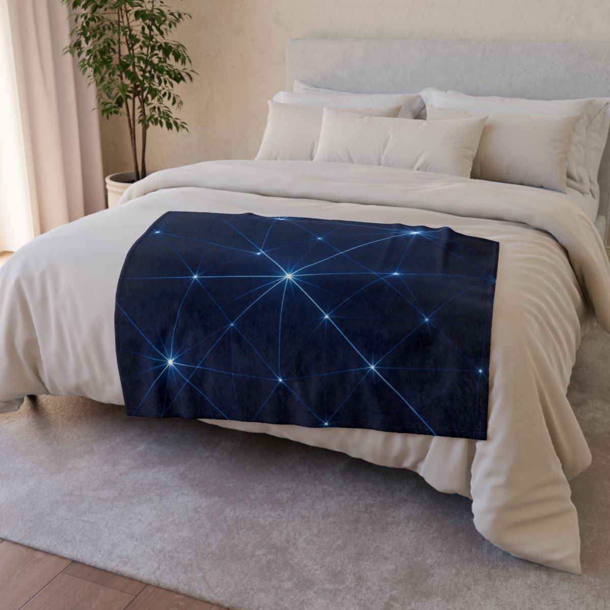 Quantum Star Lattice soft fleece blankets