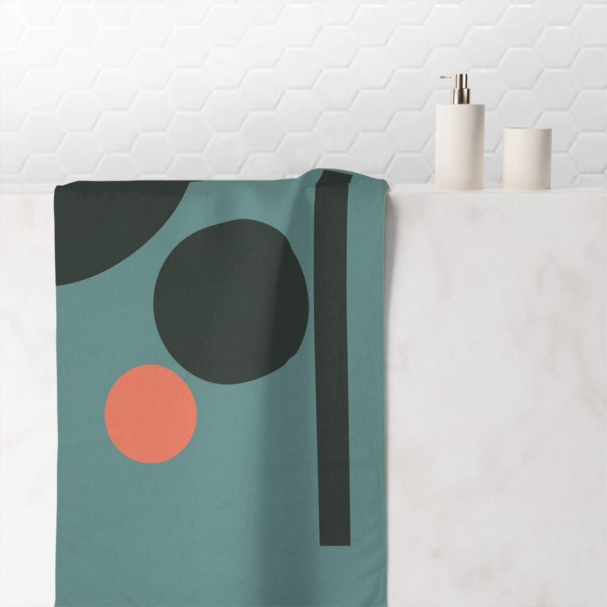 Quarter Circle Trio With Offset Bar soft cotton towels