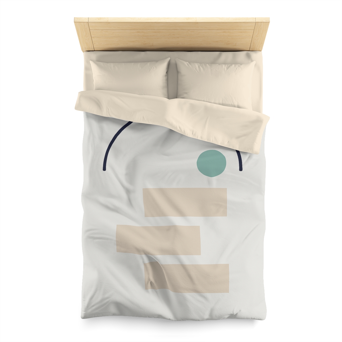 Quiet Arc With Stepped Blocks designer printed duvets