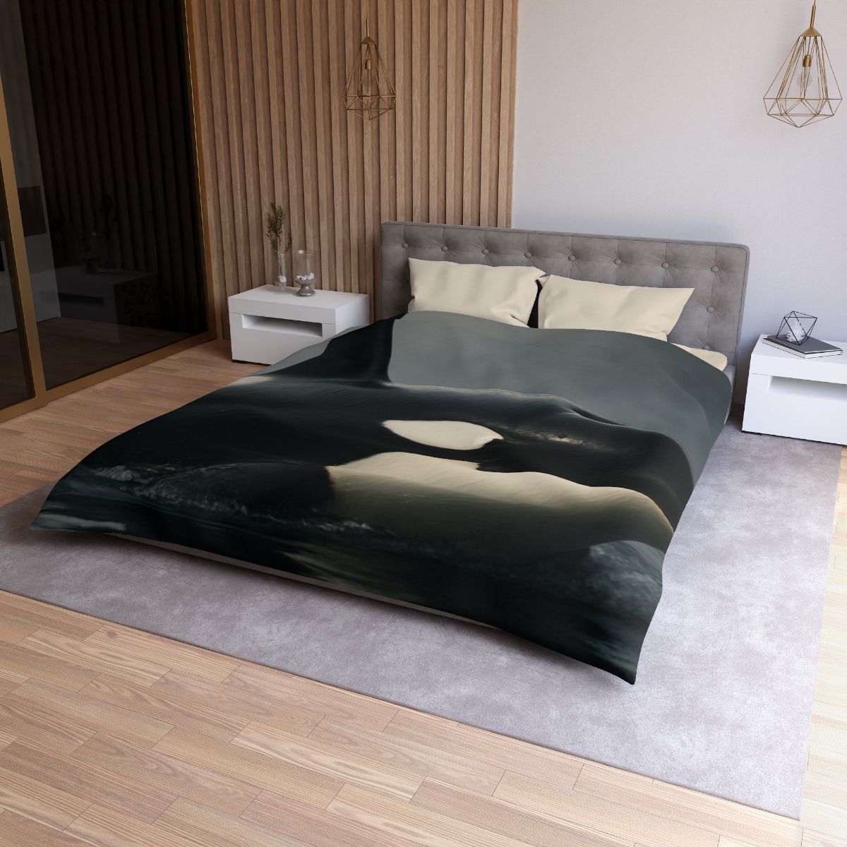 Quiet Current Orca personalized bedding duvets