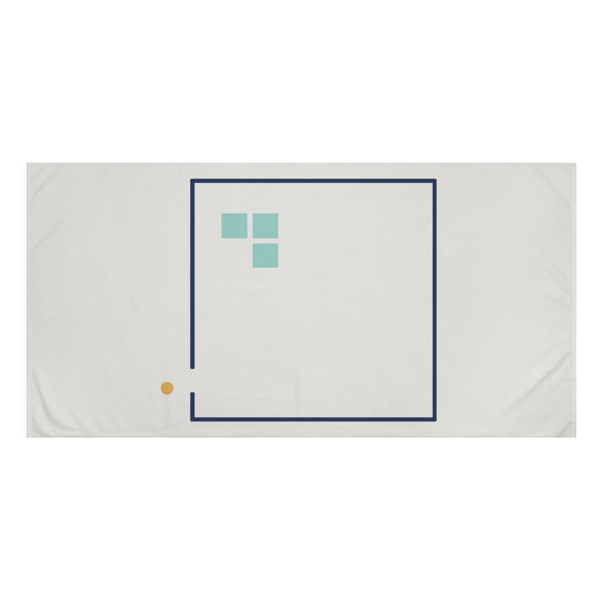 Quiet Frame With Missing Corner Grid designer printed towels