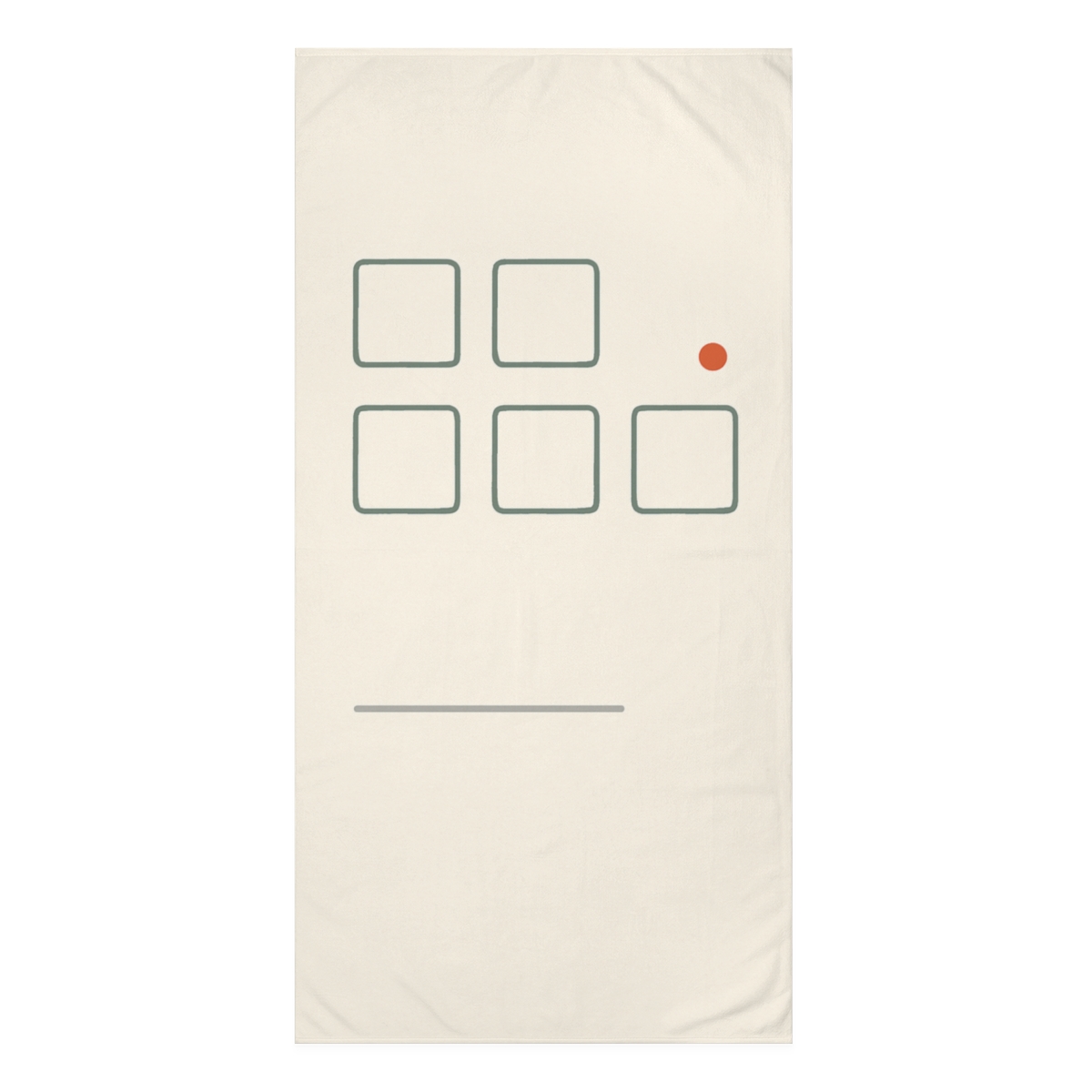 Quiet Grid With Missing Corner And Accent Dot soft cotton towels