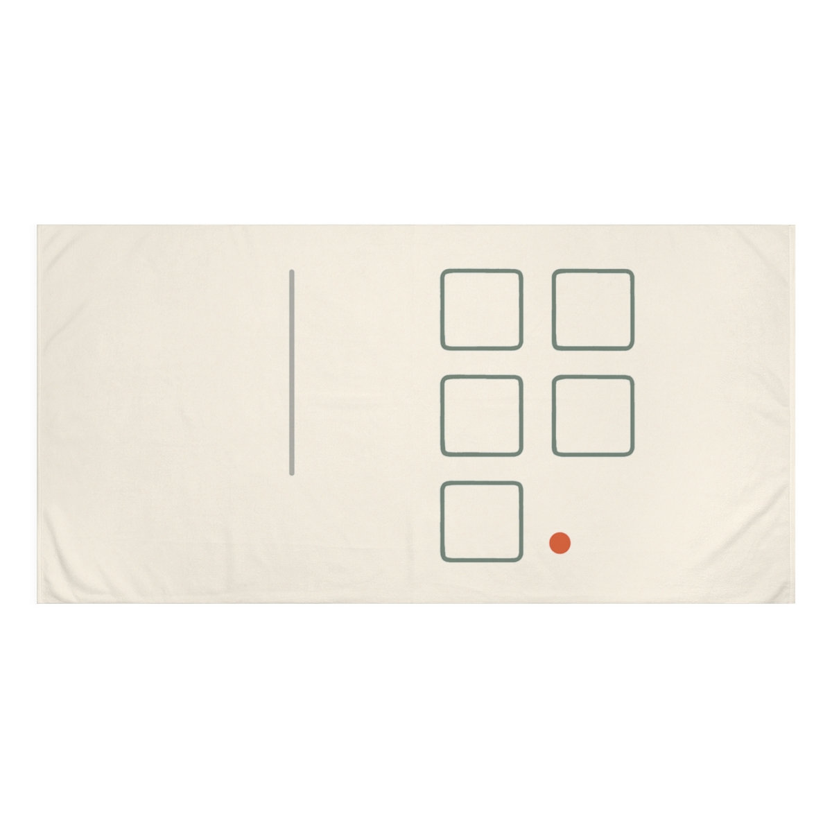 Quiet Grid With Missing Corner And Accent Dot soft cotton towels