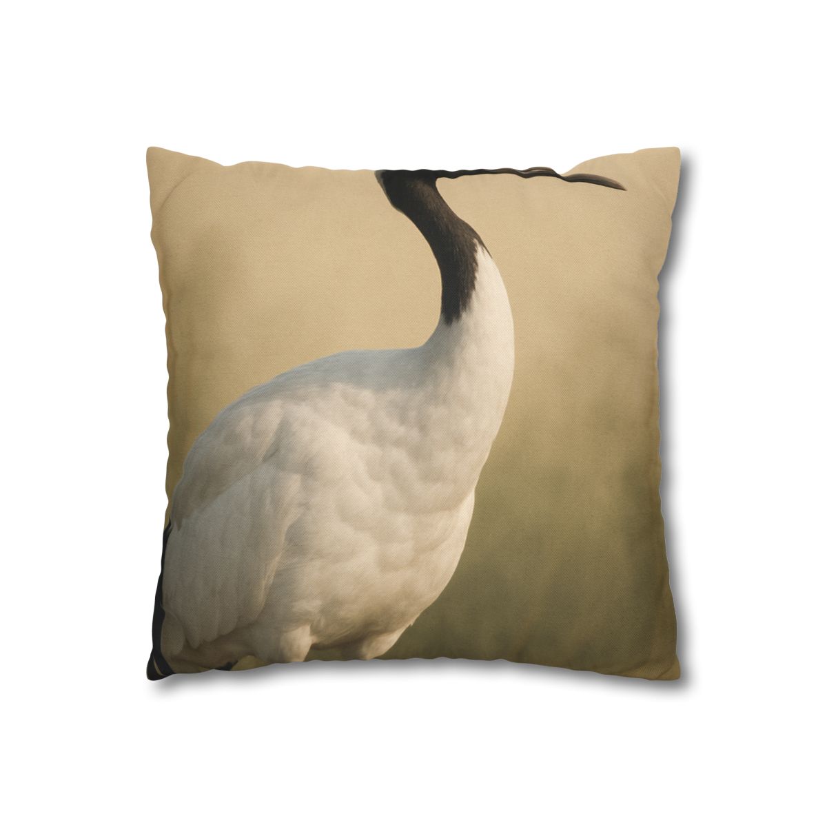 Quiet Halo Red Crowned Crane custom pillow cases